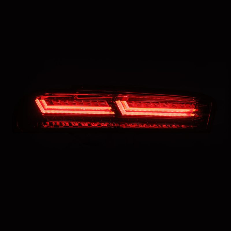 AlphaRex PRO-Series LED Tail Lights for 16-18 Chevrolet Camaro in jet black finish, showcasing sleek design and modern aesthetics.